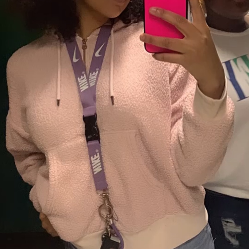Pink Sherpa Zip-Up
